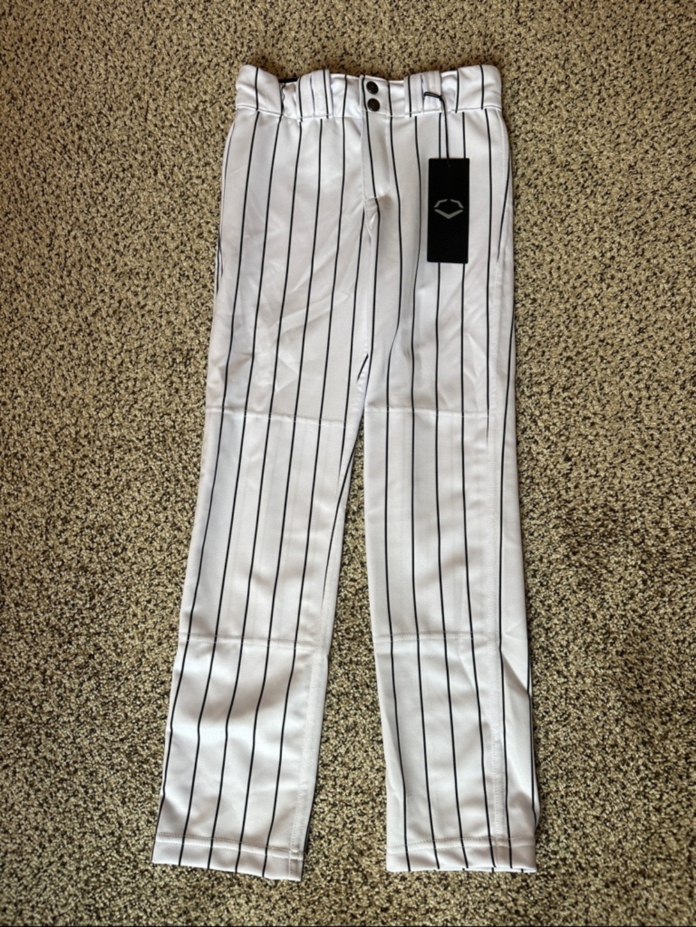 White Pinstripe Athletic Baseball Pants